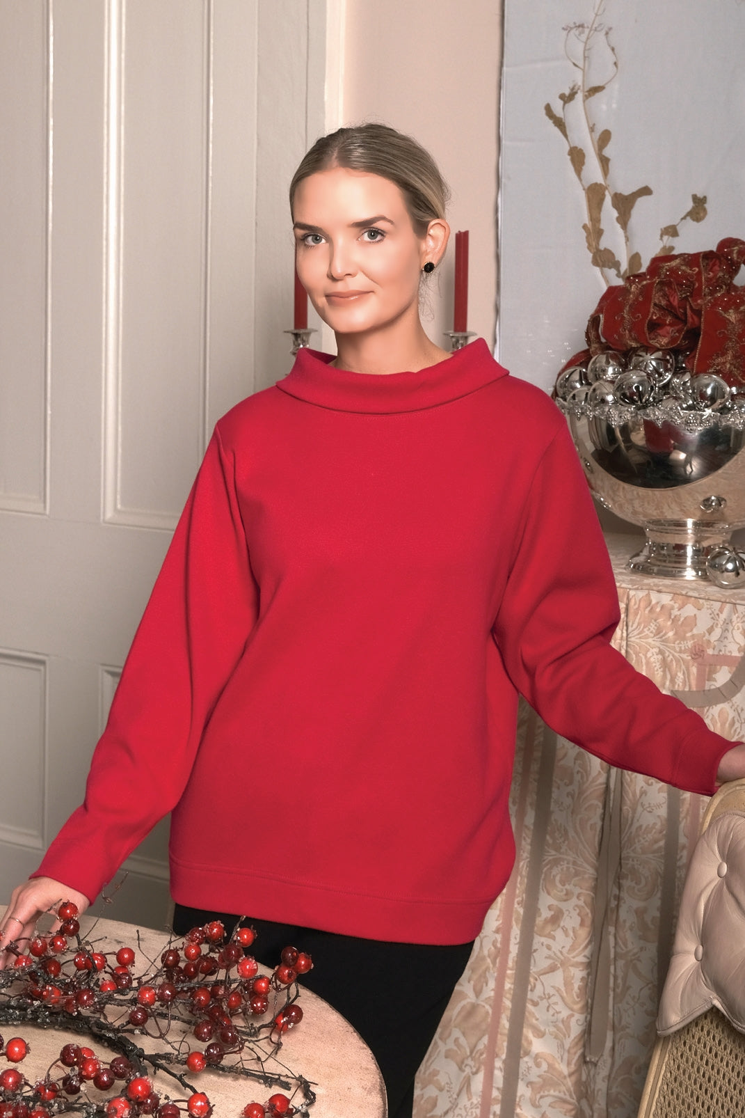 25" Hepburn Collar Top New Orleans Knitwear