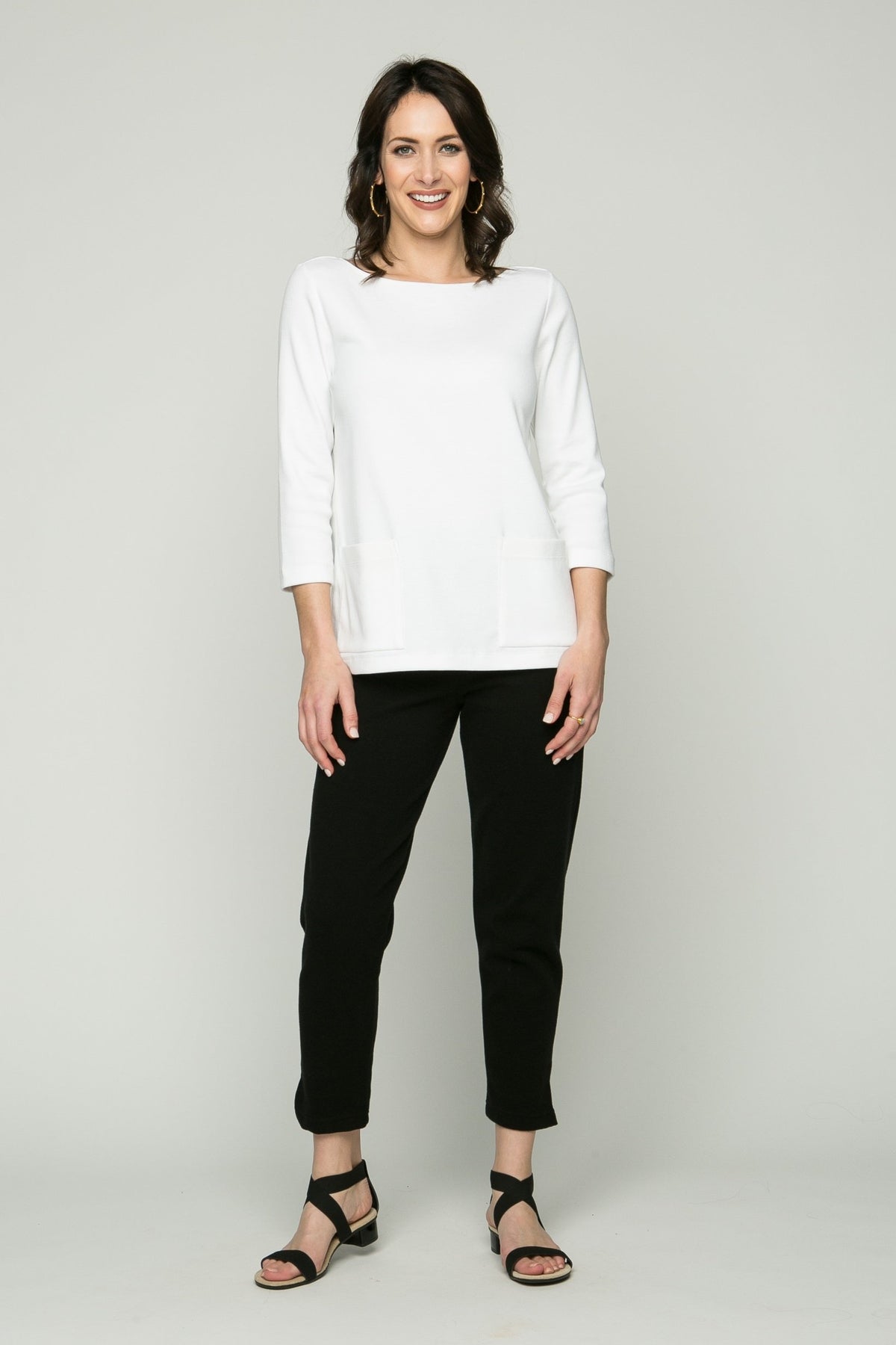 36” Cropped Skinny Pants with Slits New Orleans Knitwear
