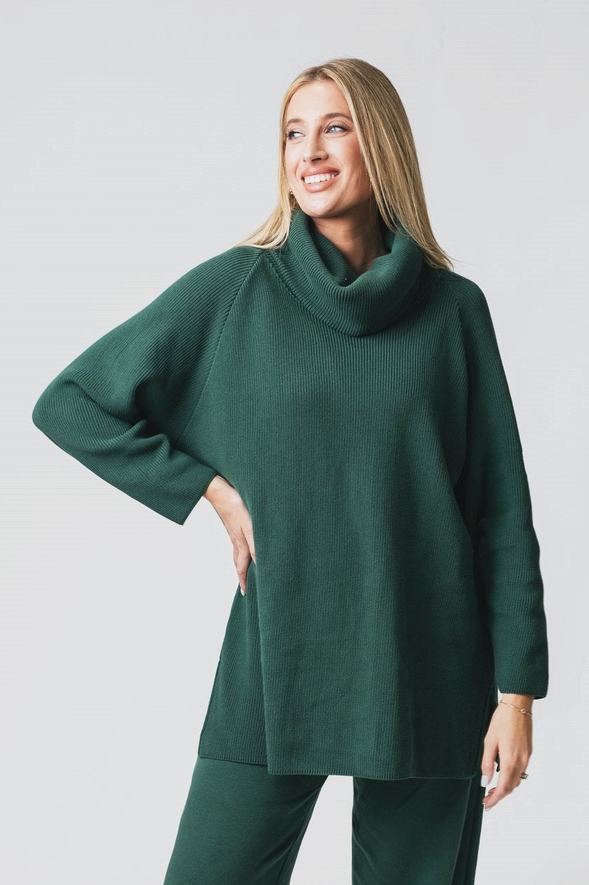 30" Oversized Cowl Neck Sweater Tunic New Orleans Knitwear