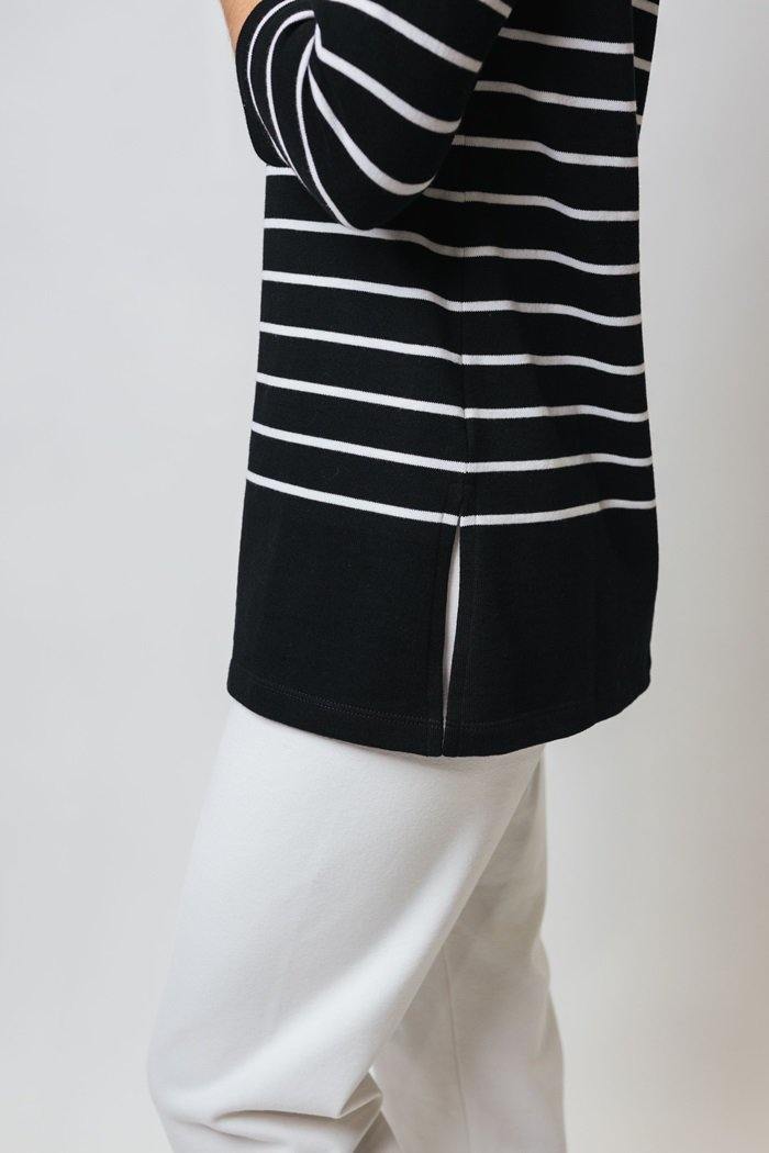 29” Long Sleeve Stripe Tunic New Orleans Knitwear