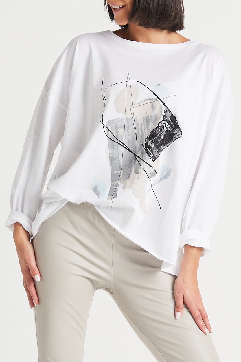 Abstract Boxy Tee PLANET by Lauren G