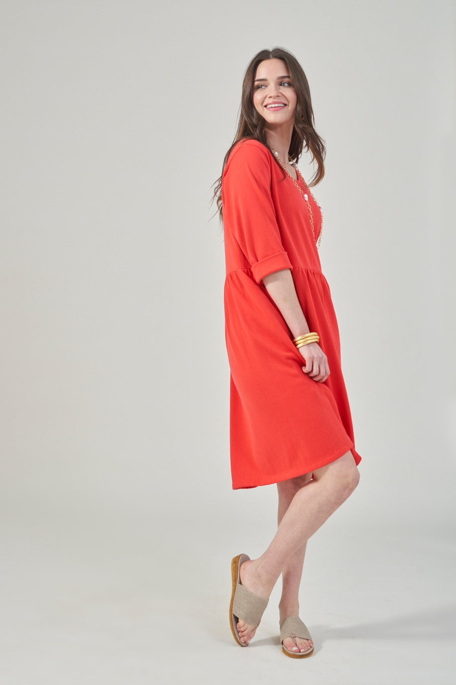 40 Sleeve Empire Waist Dress - Ballin's LTD White / 1 (S) 40 Sleeve Empire Waist Dress - Ballin's LTD White / 1 (S)