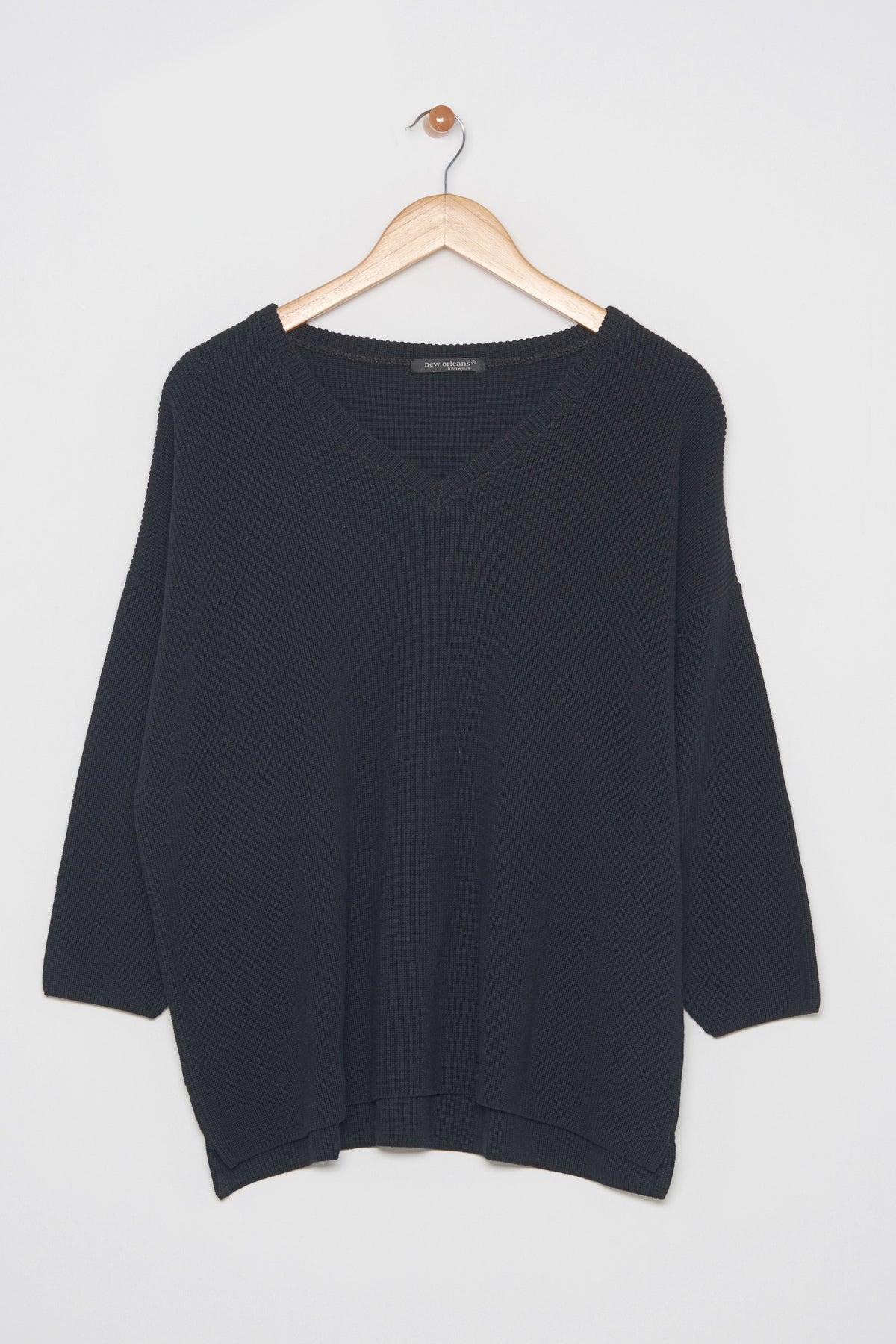 25” V-Neck Square Crop Sweater New Orleans Knitwear