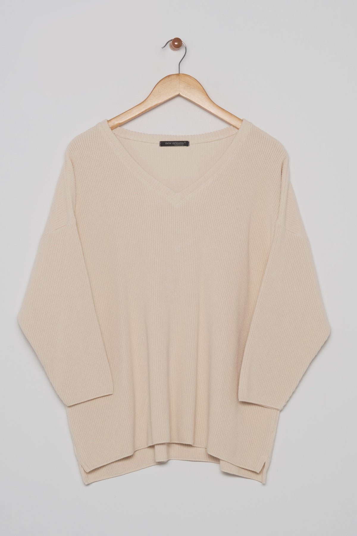 25” V-Neck Square Crop Sweater New Orleans Knitwear