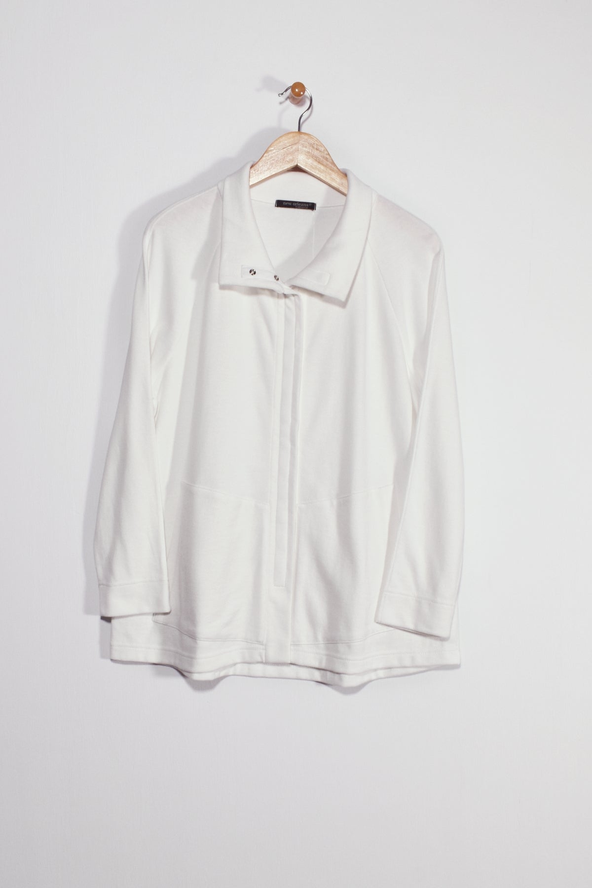 White clearance snap cardigan