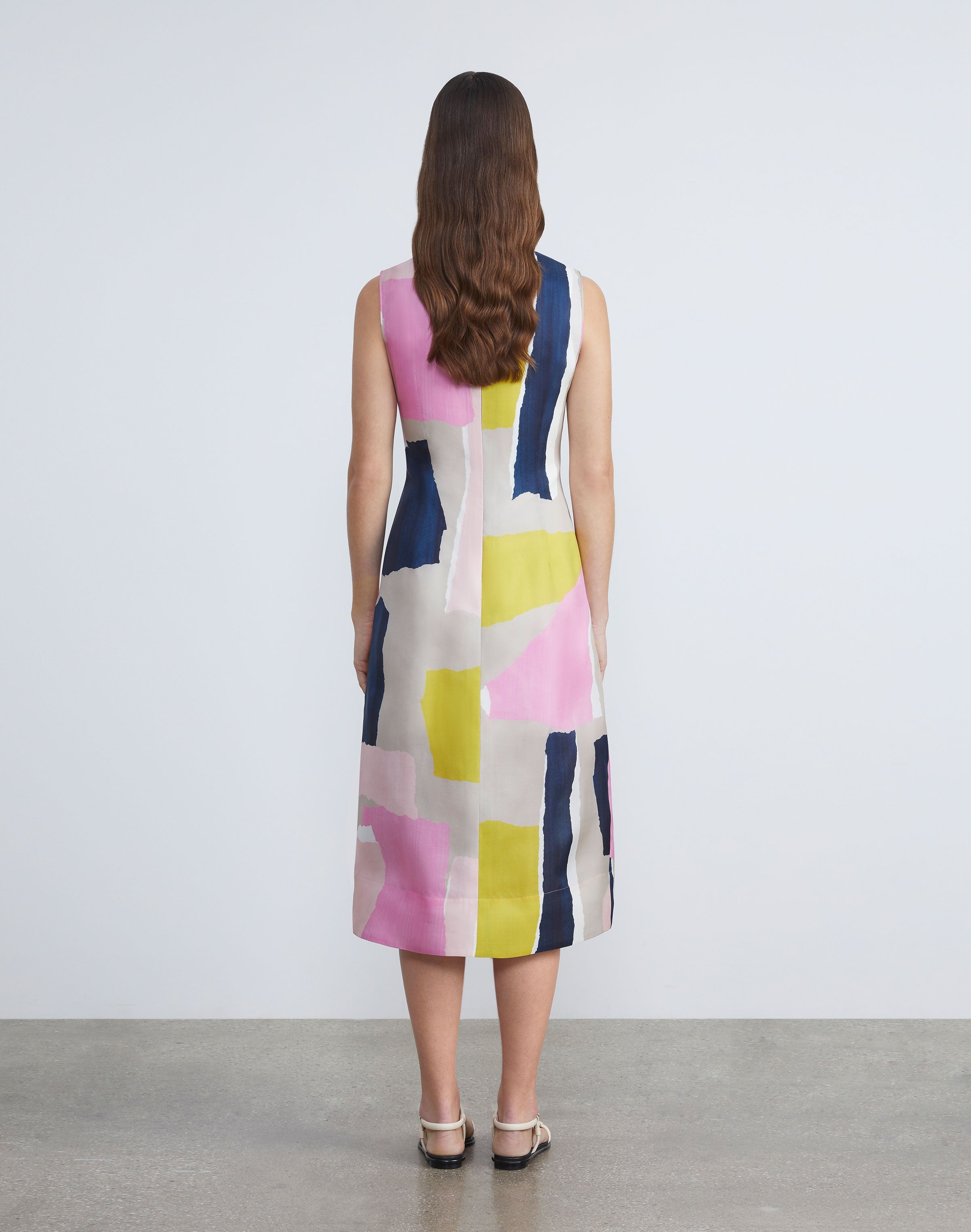 Papier Print Silk Gazar Tulip Dress