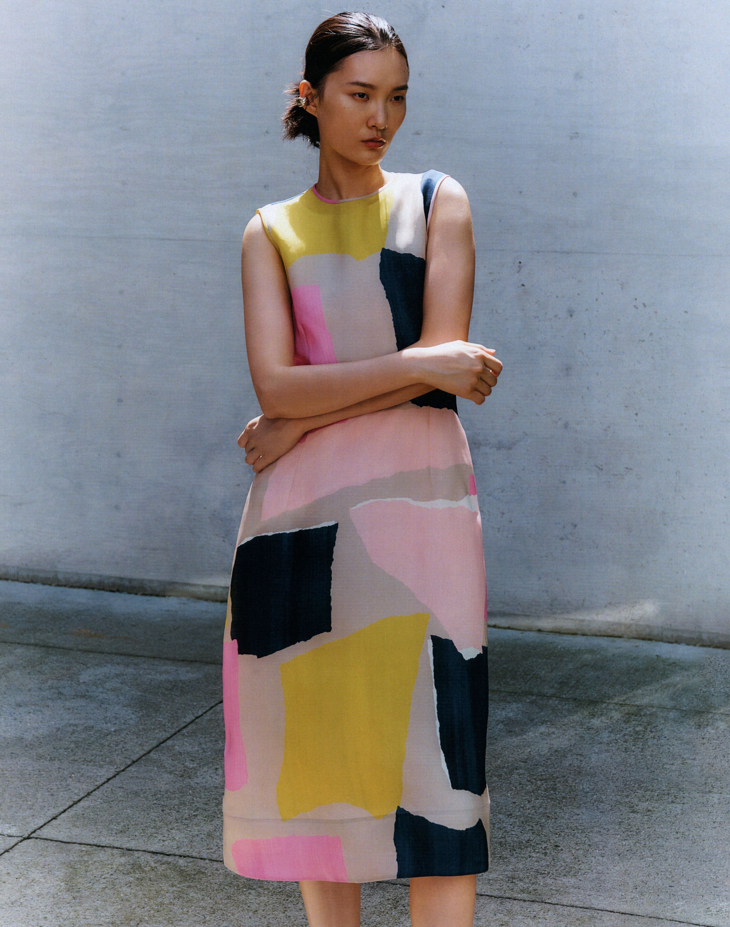 トップス papier Tiered gown Adrianna Papell Chiffon Floral Print V-Neck Flutter Sleeve